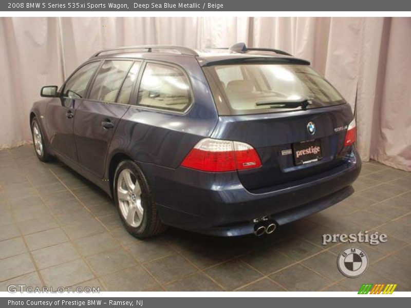 Deep Sea Blue Metallic / Beige 2008 BMW 5 Series 535xi Sports Wagon