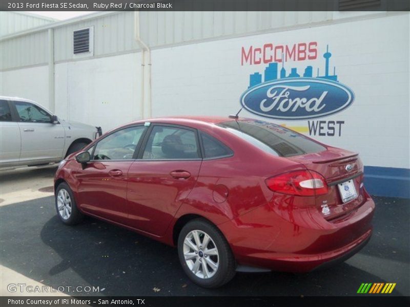 Ruby Red / Charcoal Black 2013 Ford Fiesta SE Sedan