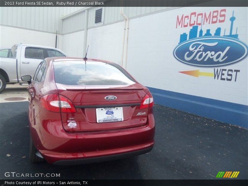 Ruby Red / Charcoal Black 2013 Ford Fiesta SE Sedan