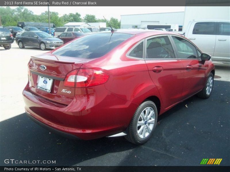 Ruby Red / Charcoal Black 2013 Ford Fiesta SE Sedan