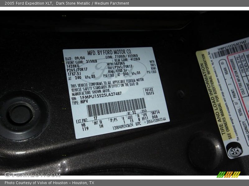 Dark Stone Metallic / Medium Parchment 2005 Ford Expedition XLT