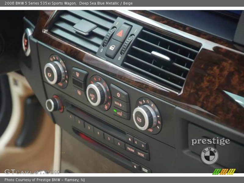 Deep Sea Blue Metallic / Beige 2008 BMW 5 Series 535xi Sports Wagon