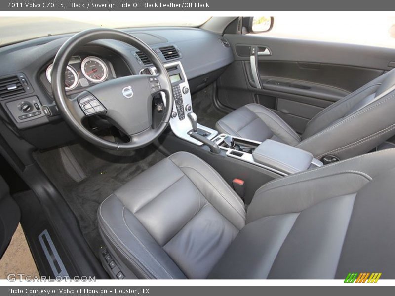 Black / Soverign Hide Off Black Leather/Off Black 2011 Volvo C70 T5