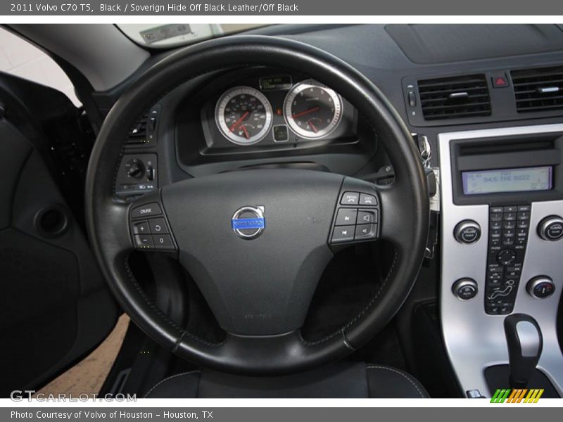 Black / Soverign Hide Off Black Leather/Off Black 2011 Volvo C70 T5