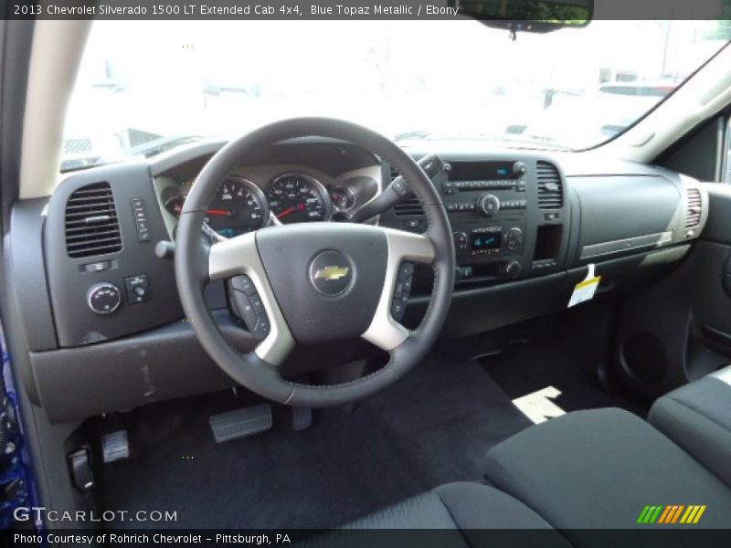 Blue Topaz Metallic / Ebony 2013 Chevrolet Silverado 1500 LT Extended Cab 4x4