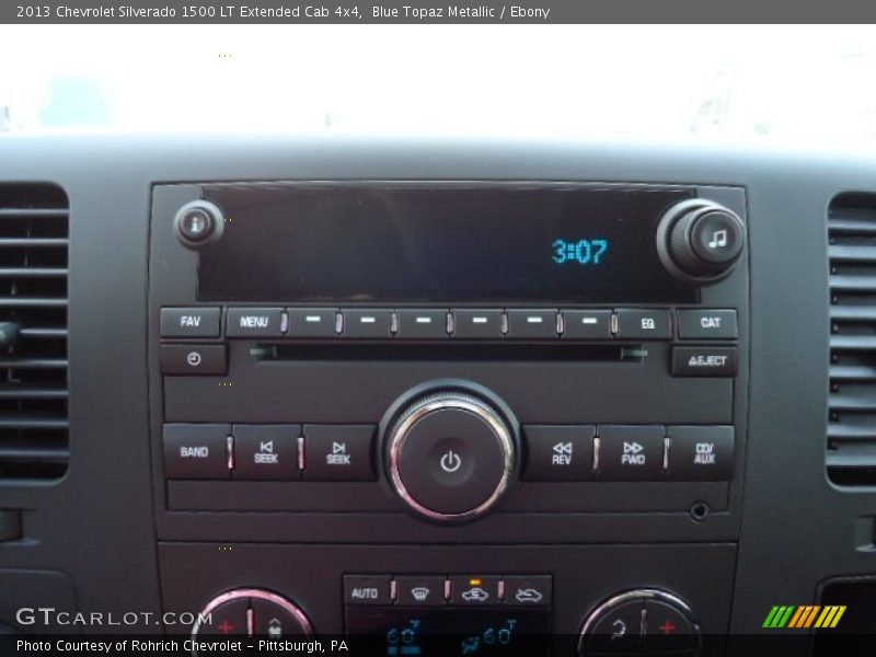 Blue Topaz Metallic / Ebony 2013 Chevrolet Silverado 1500 LT Extended Cab 4x4