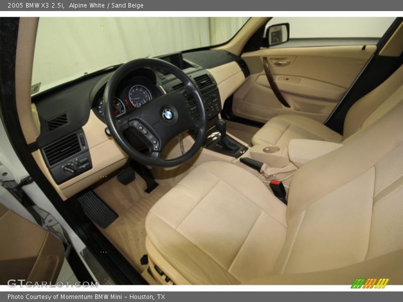 Alpine White / Sand Beige 2005 BMW X3 2.5i