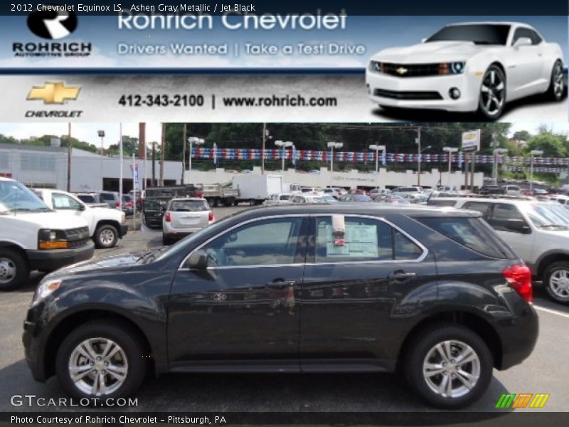 Ashen Gray Metallic / Jet Black 2012 Chevrolet Equinox LS