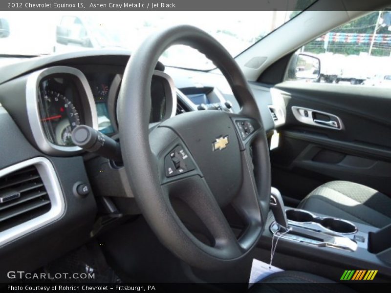 Ashen Gray Metallic / Jet Black 2012 Chevrolet Equinox LS
