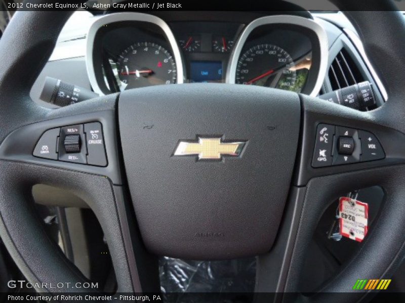 Ashen Gray Metallic / Jet Black 2012 Chevrolet Equinox LS