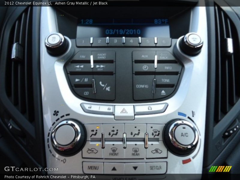 Ashen Gray Metallic / Jet Black 2012 Chevrolet Equinox LS