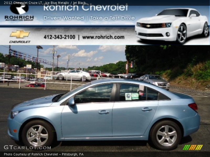Ice Blue Metallic / Jet Black 2012 Chevrolet Cruze LT