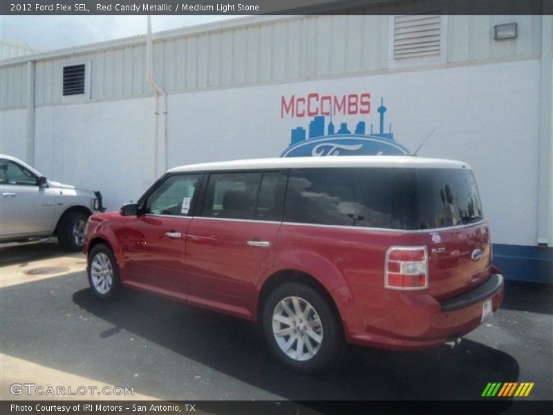 Red Candy Metallic / Medium Light Stone 2012 Ford Flex SEL