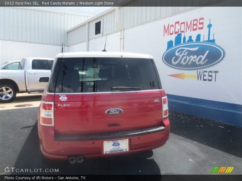 Red Candy Metallic / Medium Light Stone 2012 Ford Flex SEL