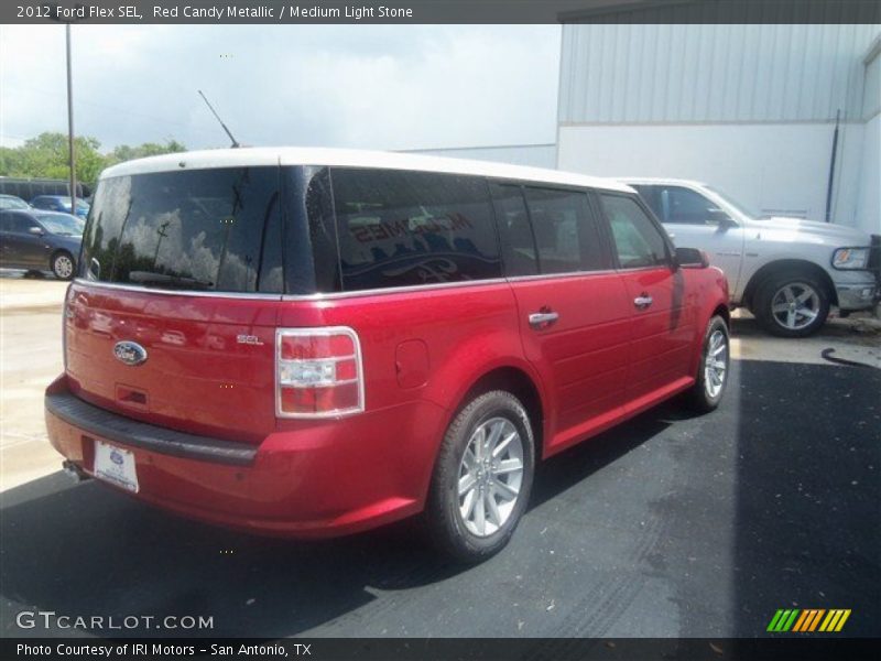 Red Candy Metallic / Medium Light Stone 2012 Ford Flex SEL