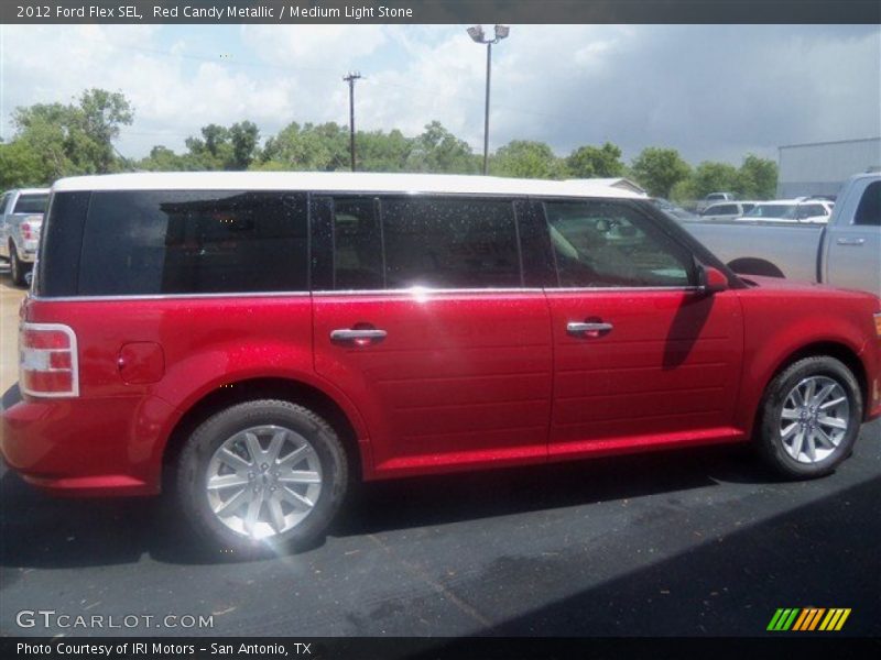 Red Candy Metallic / Medium Light Stone 2012 Ford Flex SEL