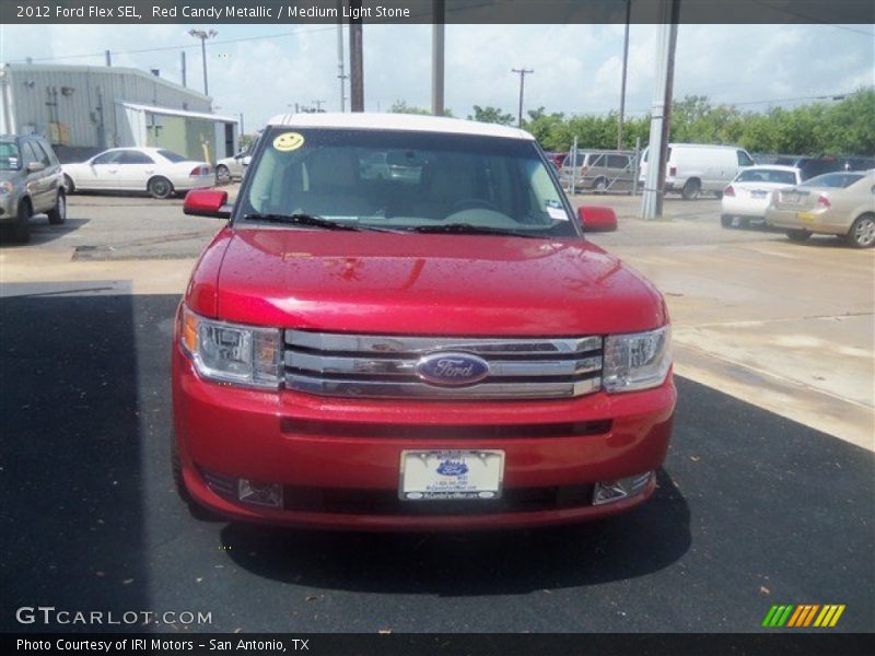 Red Candy Metallic / Medium Light Stone 2012 Ford Flex SEL