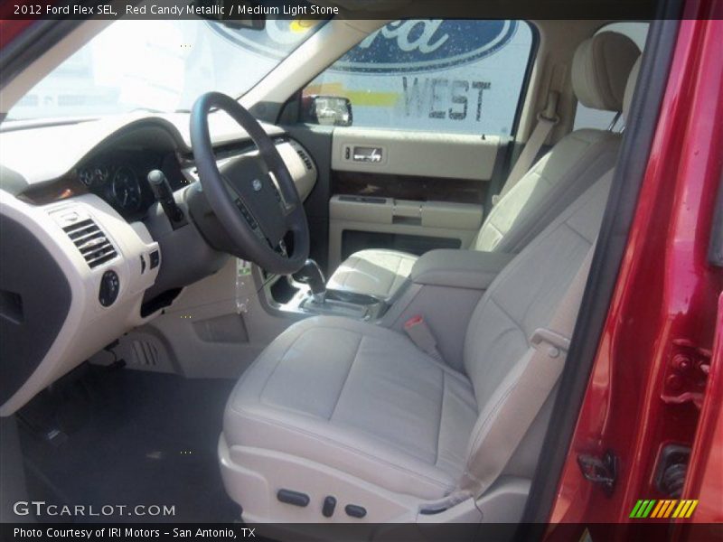 Red Candy Metallic / Medium Light Stone 2012 Ford Flex SEL