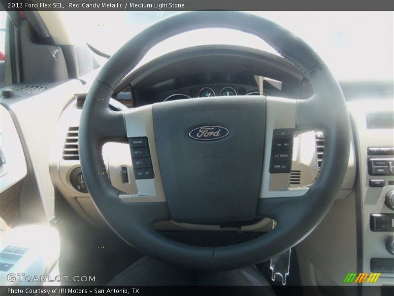 Red Candy Metallic / Medium Light Stone 2012 Ford Flex SEL