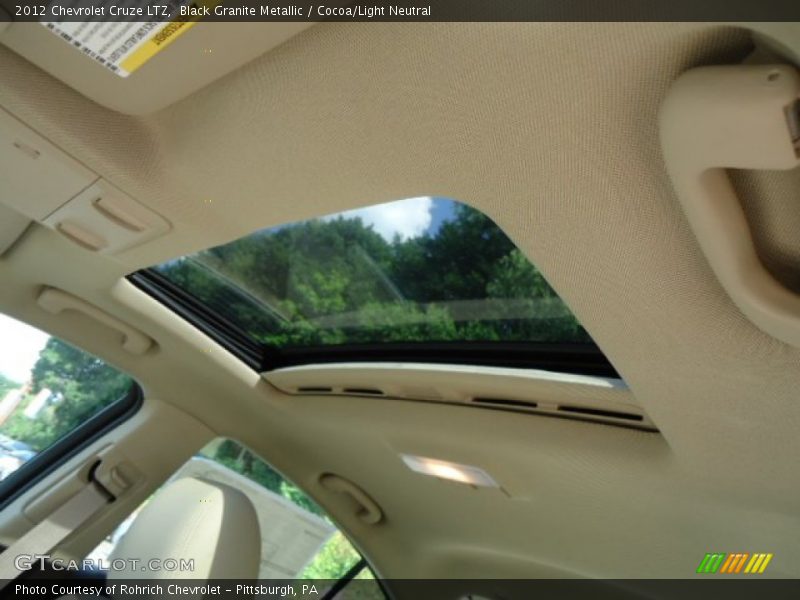 Black Granite Metallic / Cocoa/Light Neutral 2012 Chevrolet Cruze LTZ