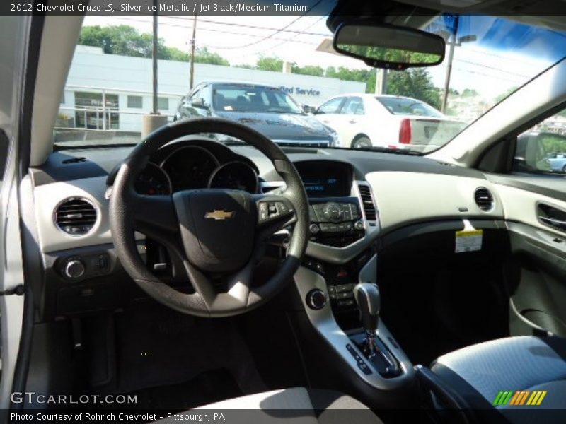 Silver Ice Metallic / Jet Black/Medium Titanium 2012 Chevrolet Cruze LS