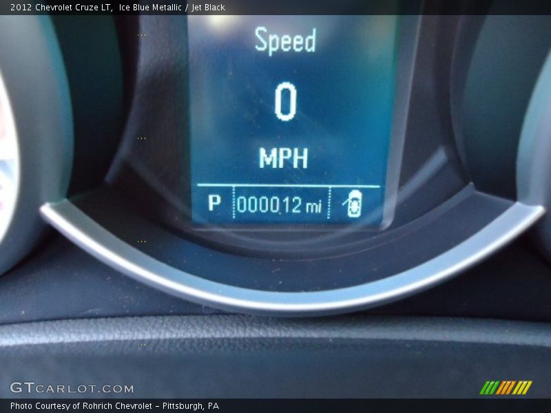 Ice Blue Metallic / Jet Black 2012 Chevrolet Cruze LT