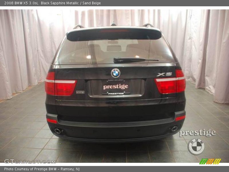 Black Sapphire Metallic / Sand Beige 2008 BMW X5 3.0si