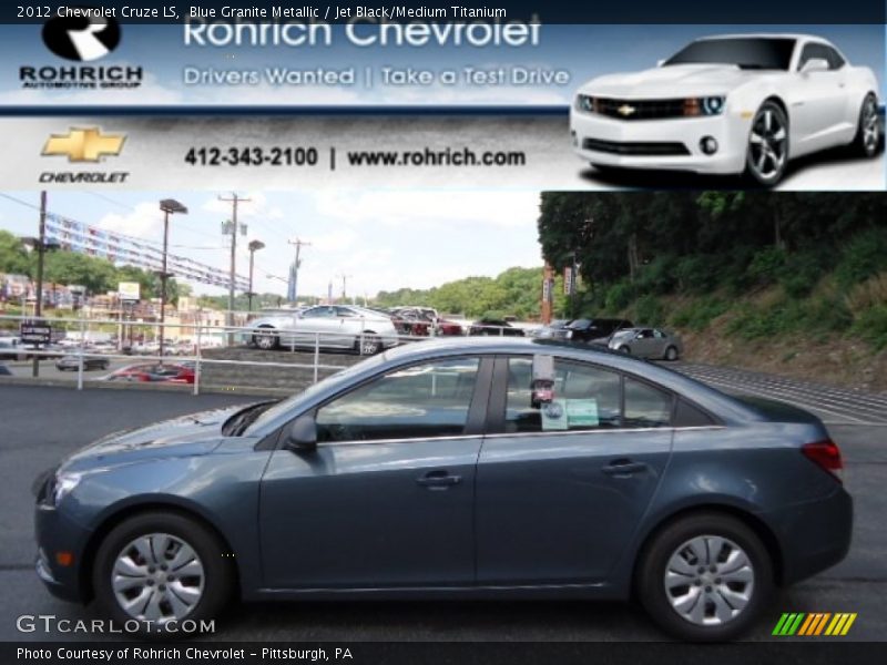 Blue Granite Metallic / Jet Black/Medium Titanium 2012 Chevrolet Cruze LS