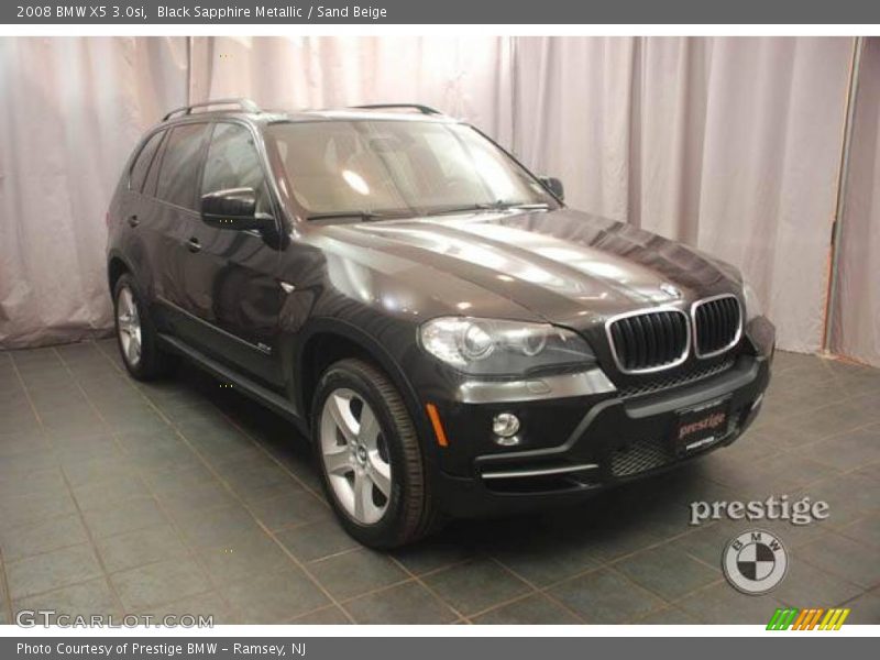 Black Sapphire Metallic / Sand Beige 2008 BMW X5 3.0si