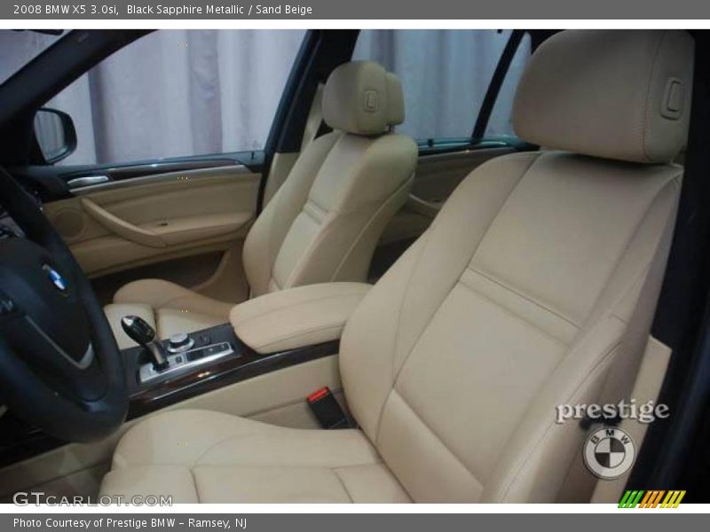 Black Sapphire Metallic / Sand Beige 2008 BMW X5 3.0si
