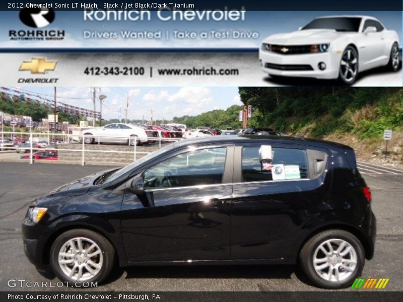Black / Jet Black/Dark Titanium 2012 Chevrolet Sonic LT Hatch