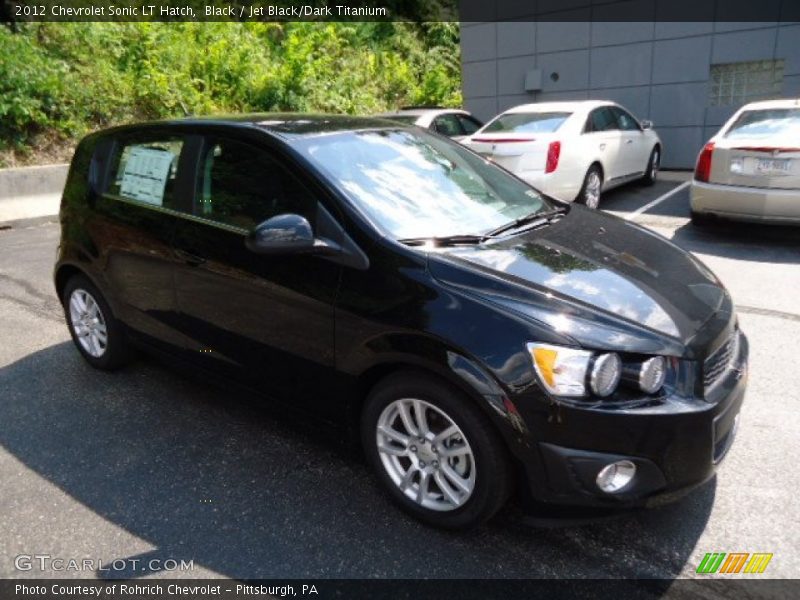 Black / Jet Black/Dark Titanium 2012 Chevrolet Sonic LT Hatch