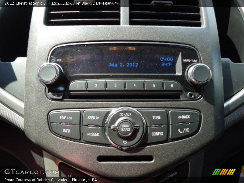 Black / Jet Black/Dark Titanium 2012 Chevrolet Sonic LT Hatch