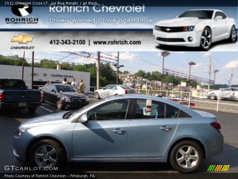 Ice Blue Metallic / Jet Black 2012 Chevrolet Cruze LT