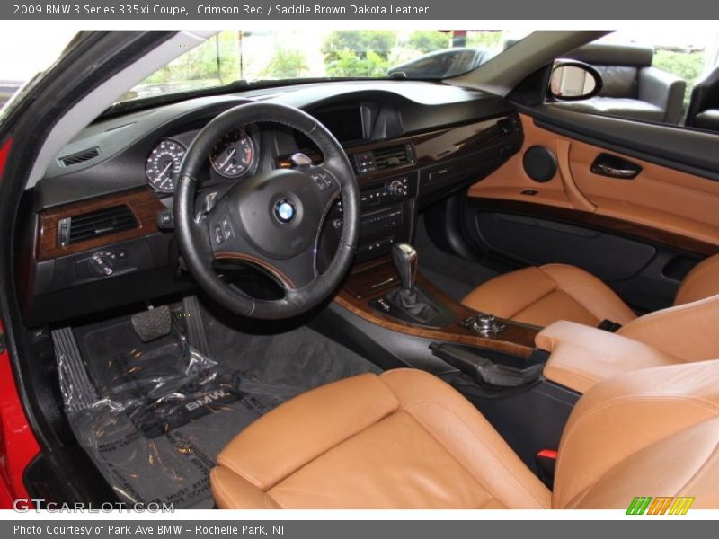 Saddle Brown Dakota Leather Interior - 2009 3 Series 335xi Coupe 