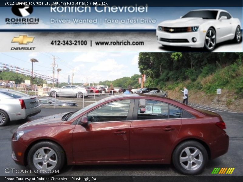 Autumn Red Metallic / Jet Black 2012 Chevrolet Cruze LT