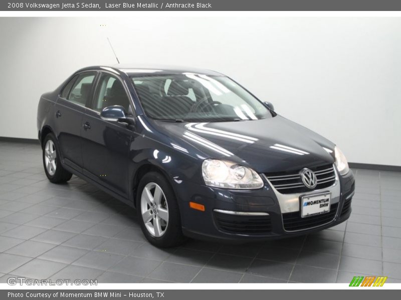 Laser Blue Metallic / Anthracite Black 2008 Volkswagen Jetta S Sedan