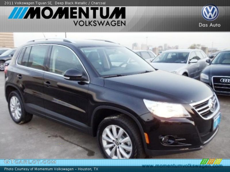 Deep Black Metallic / Charcoal 2011 Volkswagen Tiguan SE