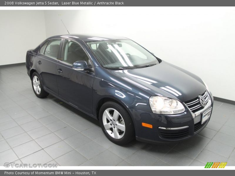 Laser Blue Metallic / Anthracite Black 2008 Volkswagen Jetta S Sedan