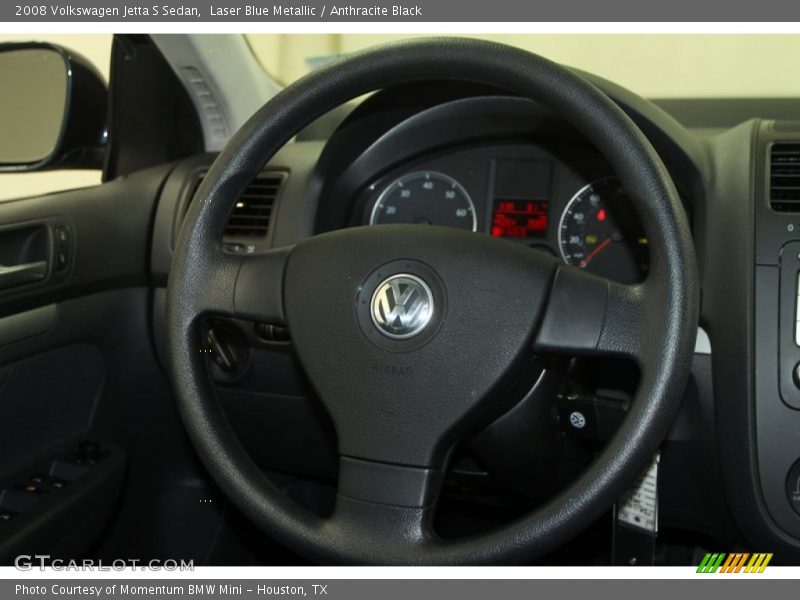 Laser Blue Metallic / Anthracite Black 2008 Volkswagen Jetta S Sedan