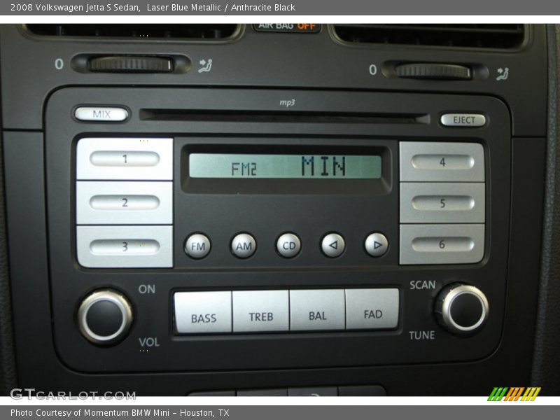 Laser Blue Metallic / Anthracite Black 2008 Volkswagen Jetta S Sedan