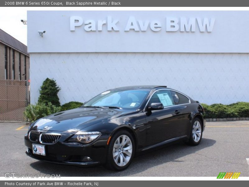 Black Sapphire Metallic / Black 2008 BMW 6 Series 650i Coupe