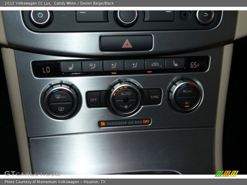 Candy White / Desert Beige/Black 2013 Volkswagen CC Lux