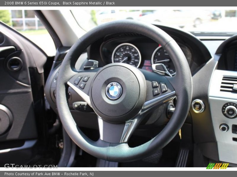 Black Sapphire Metallic / Black 2008 BMW 6 Series 650i Coupe