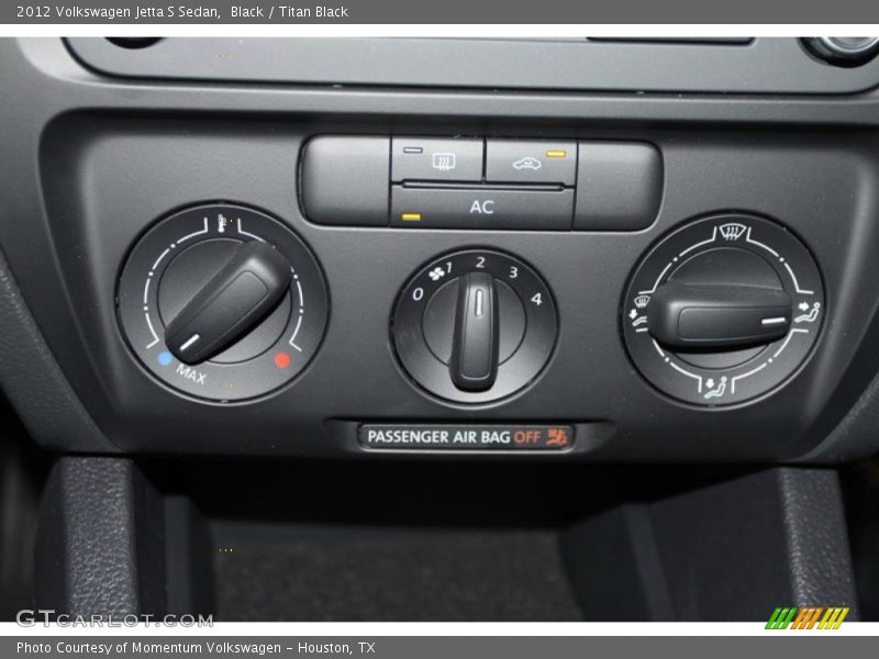 Black / Titan Black 2012 Volkswagen Jetta S Sedan