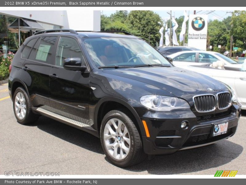 Black Sapphire Metallic / Cinnamon Brown 2012 BMW X5 xDrive35i Premium