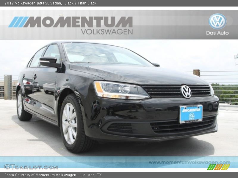 Black / Titan Black 2012 Volkswagen Jetta SE Sedan