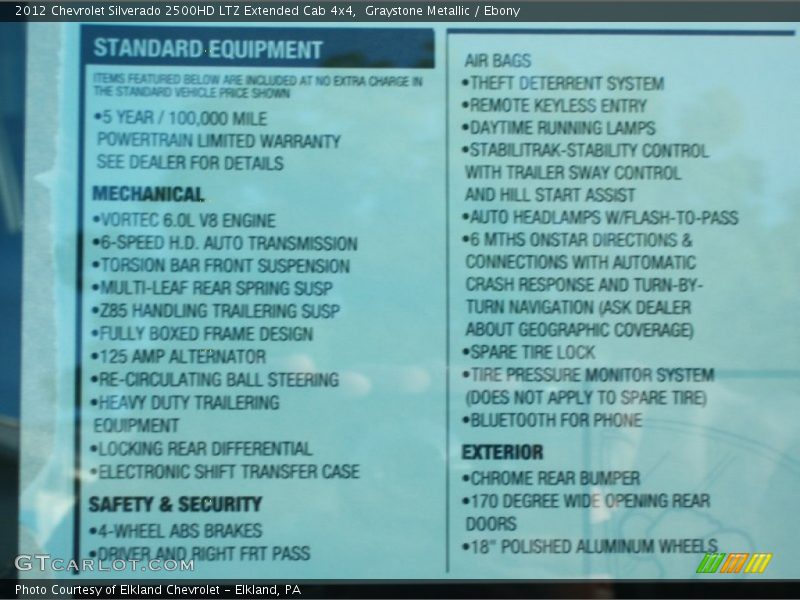 Graystone Metallic / Ebony 2012 Chevrolet Silverado 2500HD LTZ Extended Cab 4x4