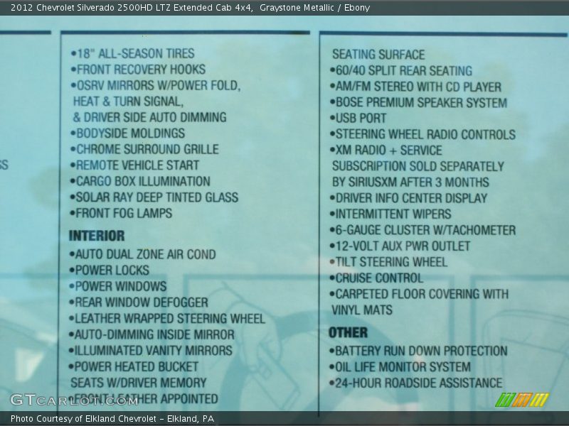 Graystone Metallic / Ebony 2012 Chevrolet Silverado 2500HD LTZ Extended Cab 4x4