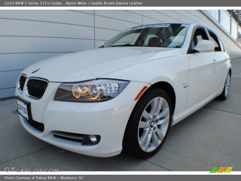 Alpine White / Saddle Brown Dakota Leather 2009 BMW 3 Series 335xi Sedan